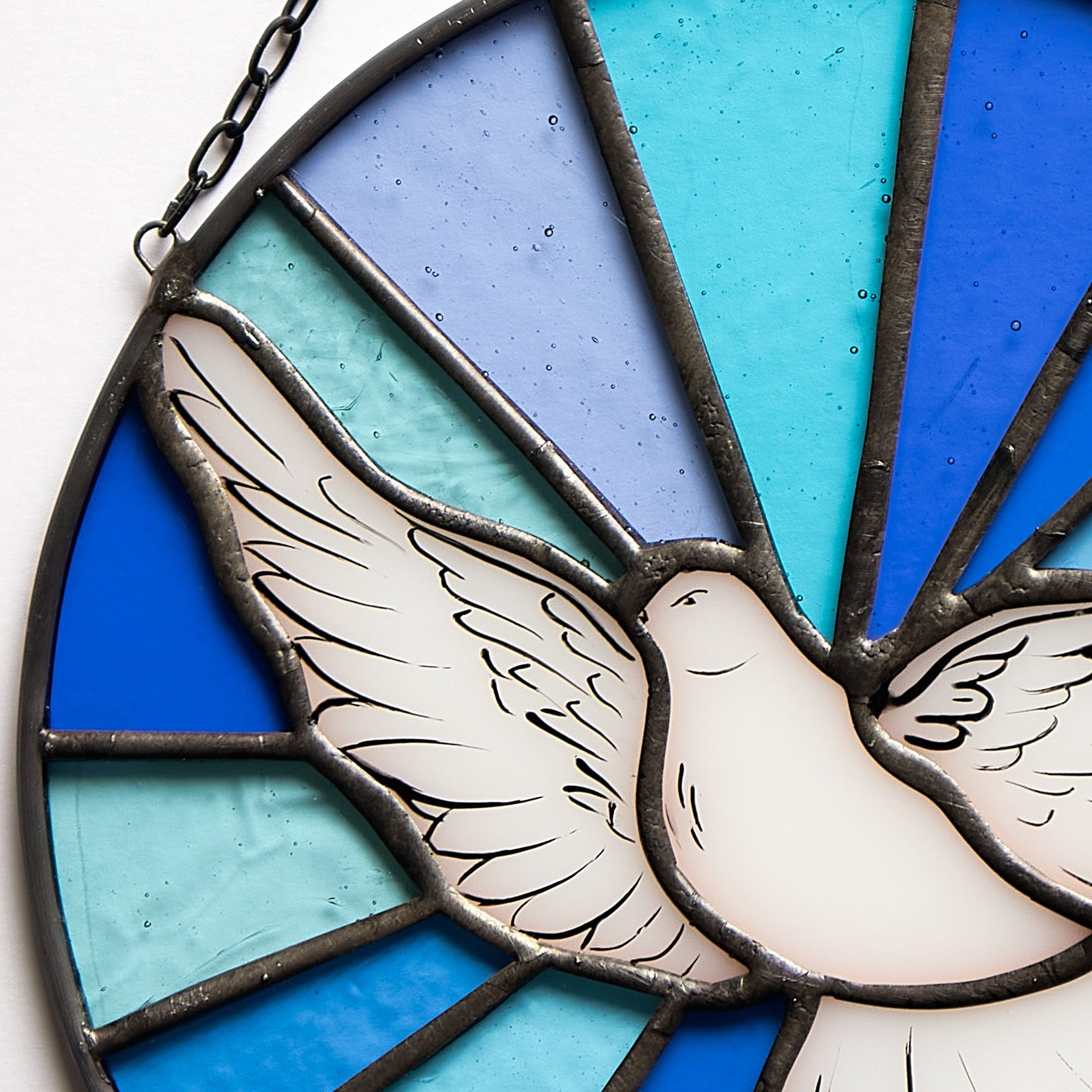 White Dove Stained Glass Window Suncatcher Holy Spirit Christian Symbol ...