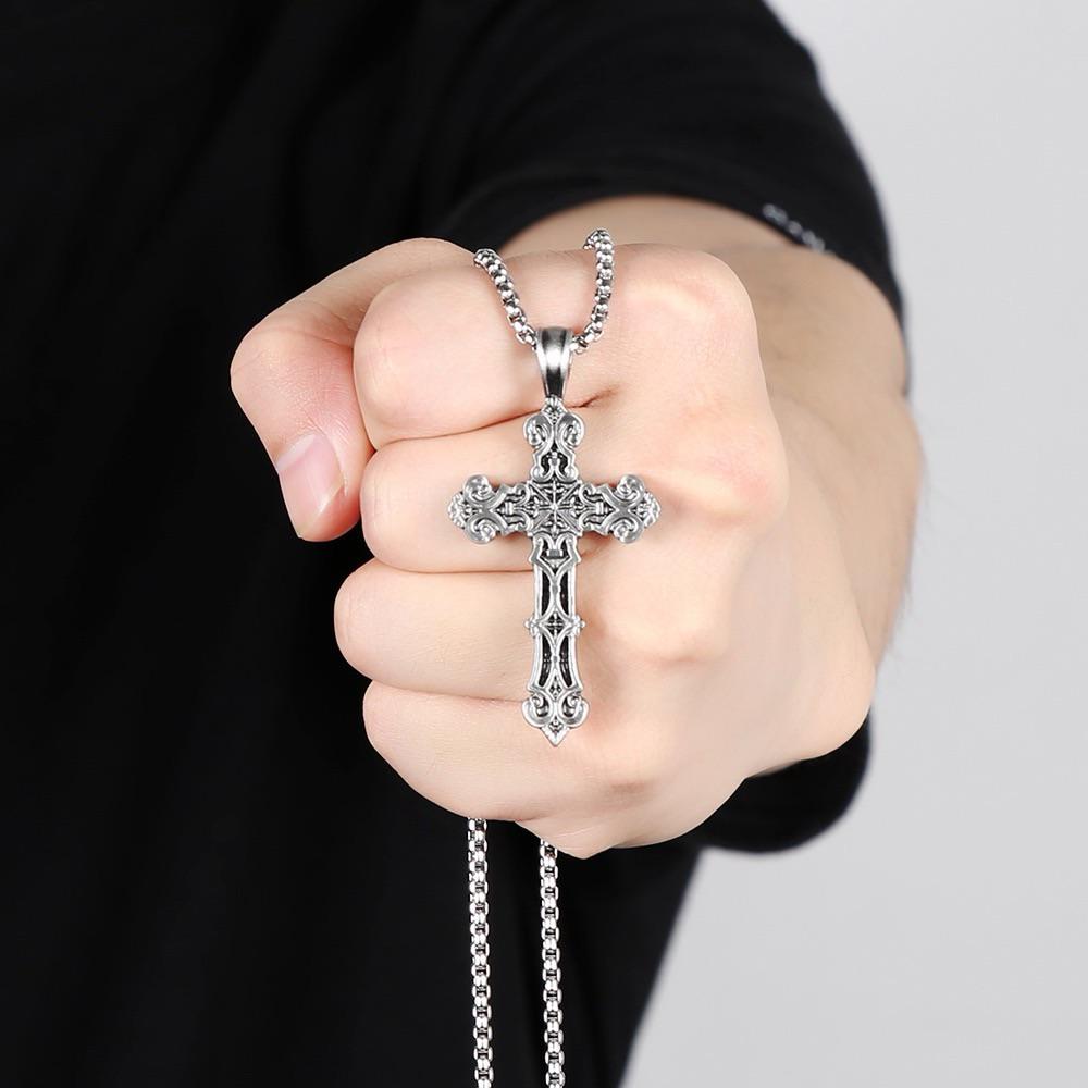 925 Sterling Silver Ornate Cross Pendant Necklace – Vintage Filigree ...