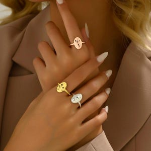 Custom Zodiac Ring, Persnalized Star Ring, Constellation Ring, Star Signet Ring, Perfect Custom Birthday Jewelry Gift for Her