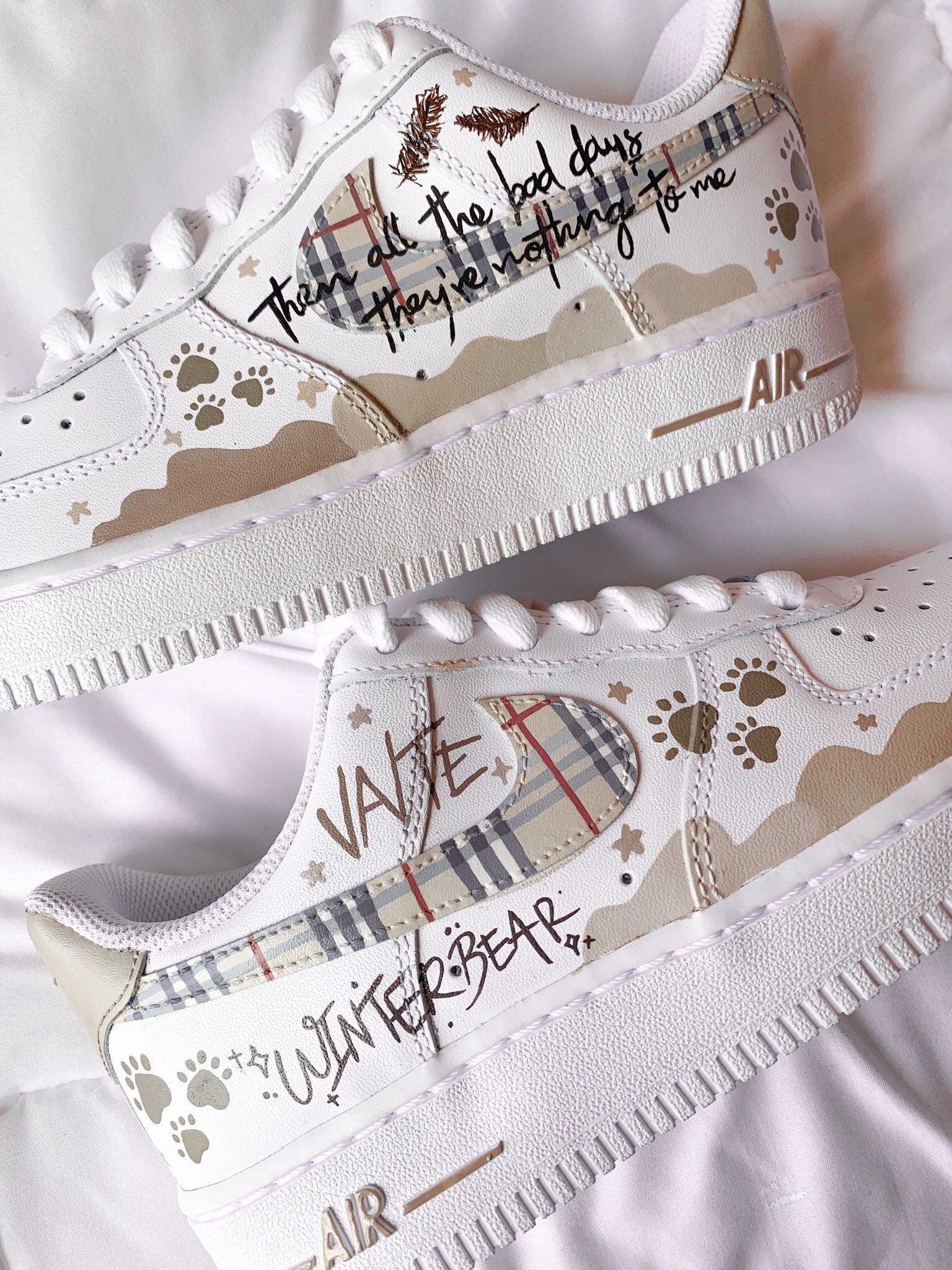 Taehyung Winter Bear Custom BTS Shoes 