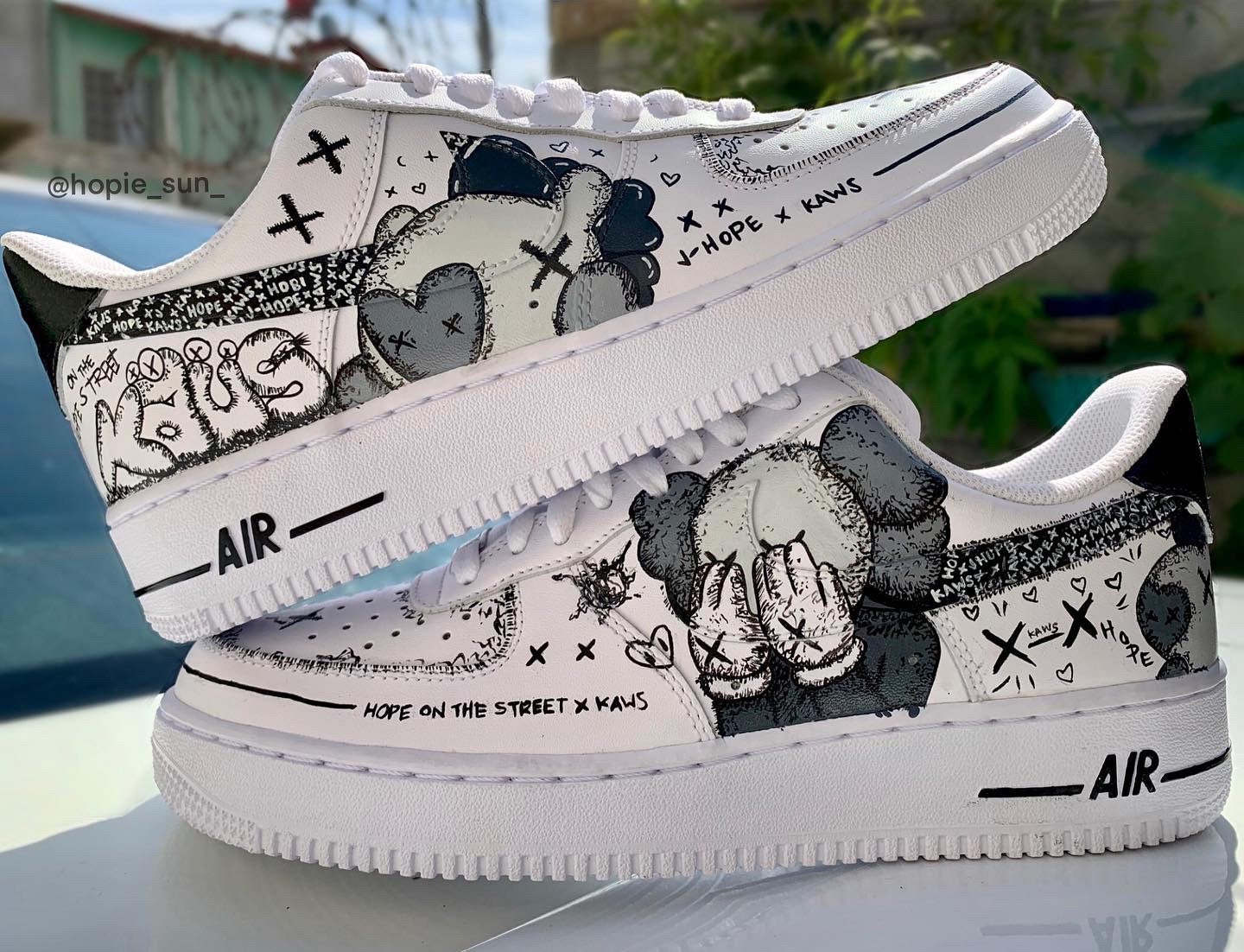 J-HOPE x KAWS custom shoes