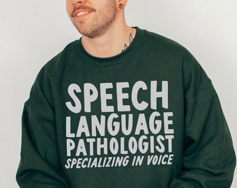 Sudadera de logopeda / Sudadera de cuello redondo para logopeda / Regalo de graduación para logopeda / Cf Slp / Sudadera de patólogo del habla / Logopedia / Merchandising de logopedia