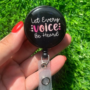 Speech Therapist Badge reel | SLP Badge Holder | Slp Badge Reel | Slp Grad | SLP badge reel | Let every voice be heard Badge Reel