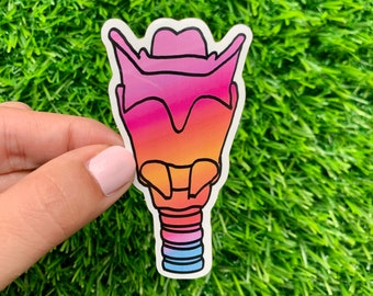 Speech Larynx Vinyl Sticker: SLP Laptop Aufkleber