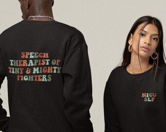 Sudadera de cuello redondo para terapeuta del habla de NICU / SLP / Regalo de graduación para SLP / Cf SLP / Sudadera de patólogo del habla / Patología del habla / Merchandising de SLP