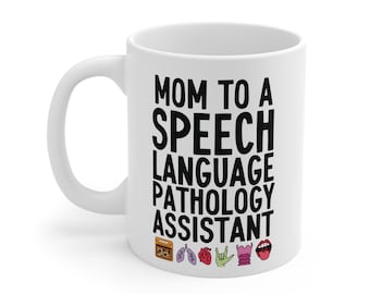 Mamma a una tazza Slpa / tazza SLPA per la festa della mamma / regalo SLP / merchandising slp / Tazza per assistente di patologia vocale / Tazza per logopedista