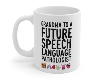 Tazza SLP della nonna futura / tazza SLP per la festa della mamma / regalo SLP / merchandising slp / Tazza logopedista / Tazza logopedista