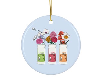 Addensante floreale per ornamento disfagia SLP, regalo di Natale per logopedisti, logopedisti medici, futuri logopedisti, studenti CSD