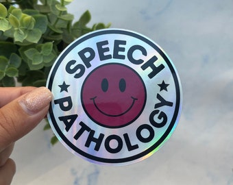 SLP sticker | Speech Therapist Sticker | SLP grad gift | Cf Slp | Speech Pathologist Sticker | Holographic Sticker| slp gift| gift for SLP