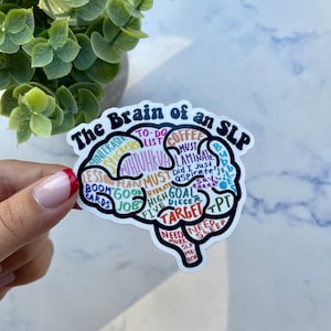 Speech Pathologist Sticker | SLP sticker | SLP grad gift | Cf Slp | Speech Therapist Sticker | Slp Brain Sticker | Speech Therapy