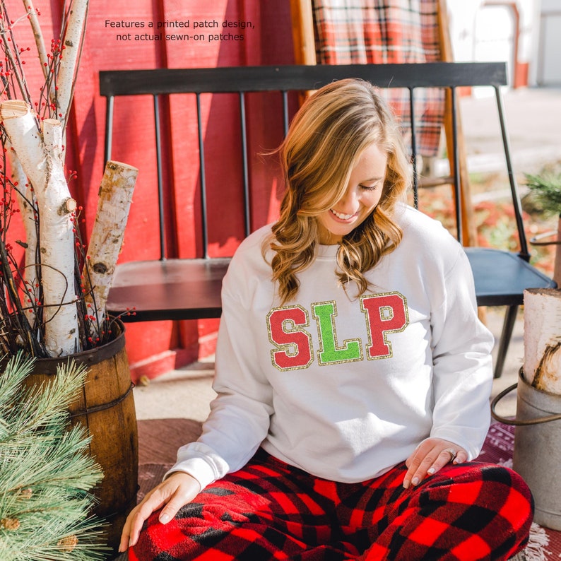 SLP Christmas Sweatshirt Speech Christmas Sweater Speech Therapist