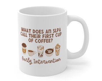 Speech Therapist Mug | SLP mug | SLP grad gift | Cf Slp | Speech Pathologist Mug | Name Tag Mug | Speech Therapy