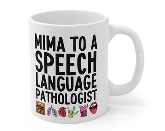 Mamma a una tazza SLP / tazza SLP per la festa della mamma / regalo SLP / merchandising slp / Tazza logopedista / Tazza logopedista