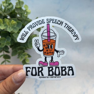 Speech Therapist Sticker | SLP sticker | SLP grad gift | Cf Slp | Speech Pathologist Sticker | Boba Sticker| slp gift| gift for SLP