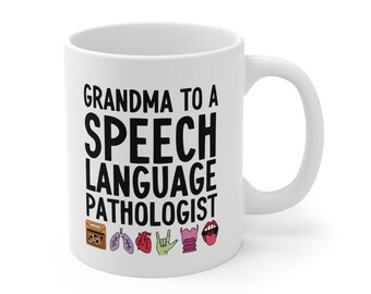 Tazza SLP dalla nonna / tazza SLP per la festa della mamma / regalo SLP / merchandising slp / Tazza logopedista / Tazza logopedista
