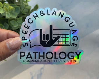 SLP sticker | Speech Therapist Sticker | SLP grad gift | Cf Slp | Speech Pathologist Sticker | Holographic Sticker| slp gift| gift for SLP