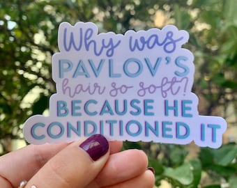 Pavlov's Hair Pun Aufkleber - Logopäde Geschenk