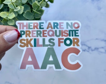 AAC Speech Pathologist Sticker: Weatherproof Vinyl SLP Grad Gift
