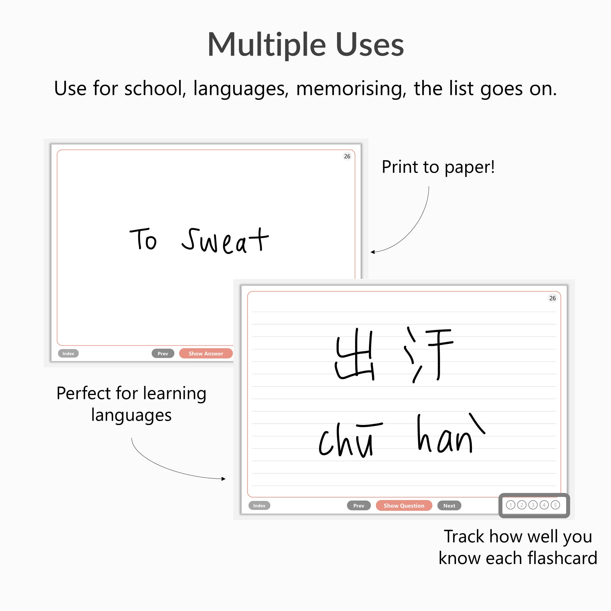 500 Digital Flashcards Ipad Goodnotes Notability Student Etsy Australia