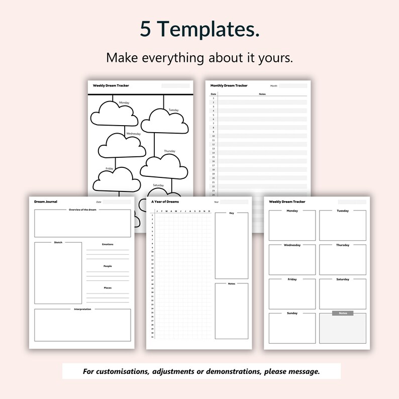 Dream Journal Printable Log Template Digital PDF Paper Ipad Etsy Canada dream-journal-printable-log-template-digital-pdf-paper-ipad-etsy-canada
