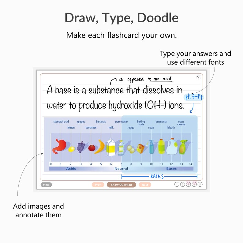 500 Digital Flashcards Ipad Goodnotes Notability Student Etsy Australia