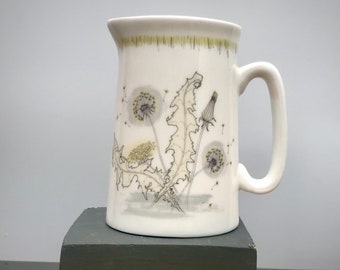 Dandelion Bone China Creamer, Half Pint Botanical Milk Jug