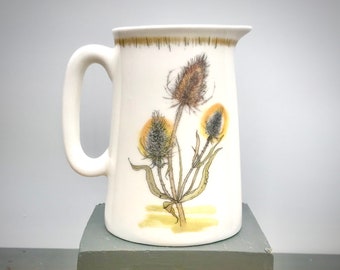 Teasel Bone China Creamer Jug: Botanical Half Pint Milk Jug Hedgerow