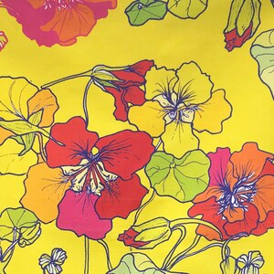 Wild Nasturtium Tea Towel Nasturtium Dish Towel Nasturtium Design Cotton Tea Towel Decorative Tea Towel Illustrated Tea Towel Tea Cloth image 2