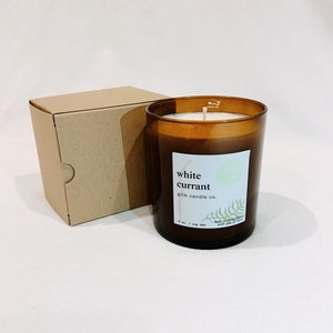White Currant Candle | Soy Candle | Scented Candles | Scented Soy Candle | White Candle | Currant Candle | Hand Poured