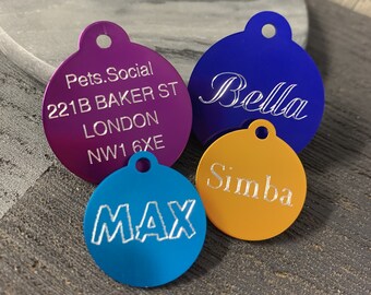 deep engraved pet tags