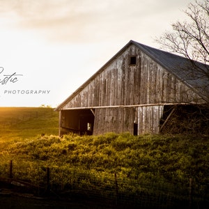 Barn sunset digital download