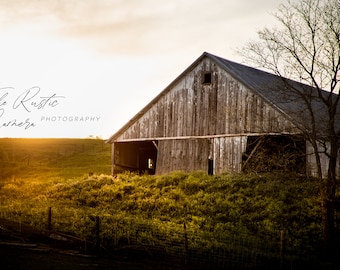 Barn sunset digital download