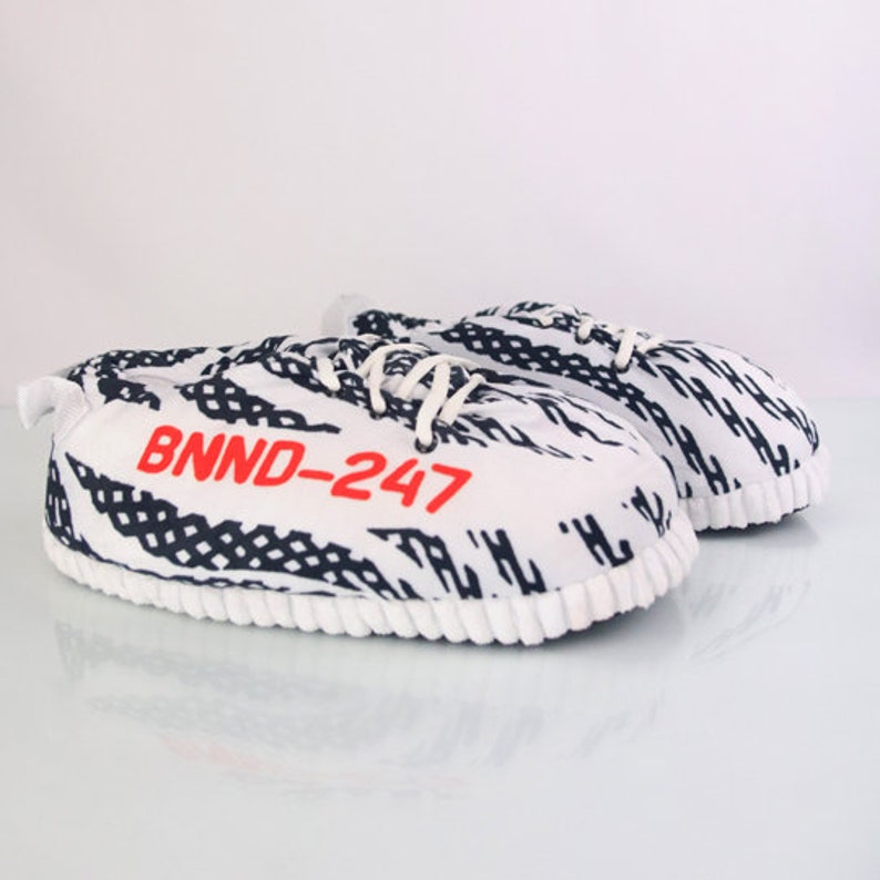 yeezy zebra slippers