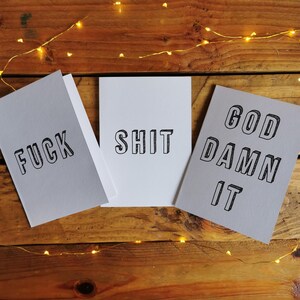 Bold Swears Greetings Card Multipack