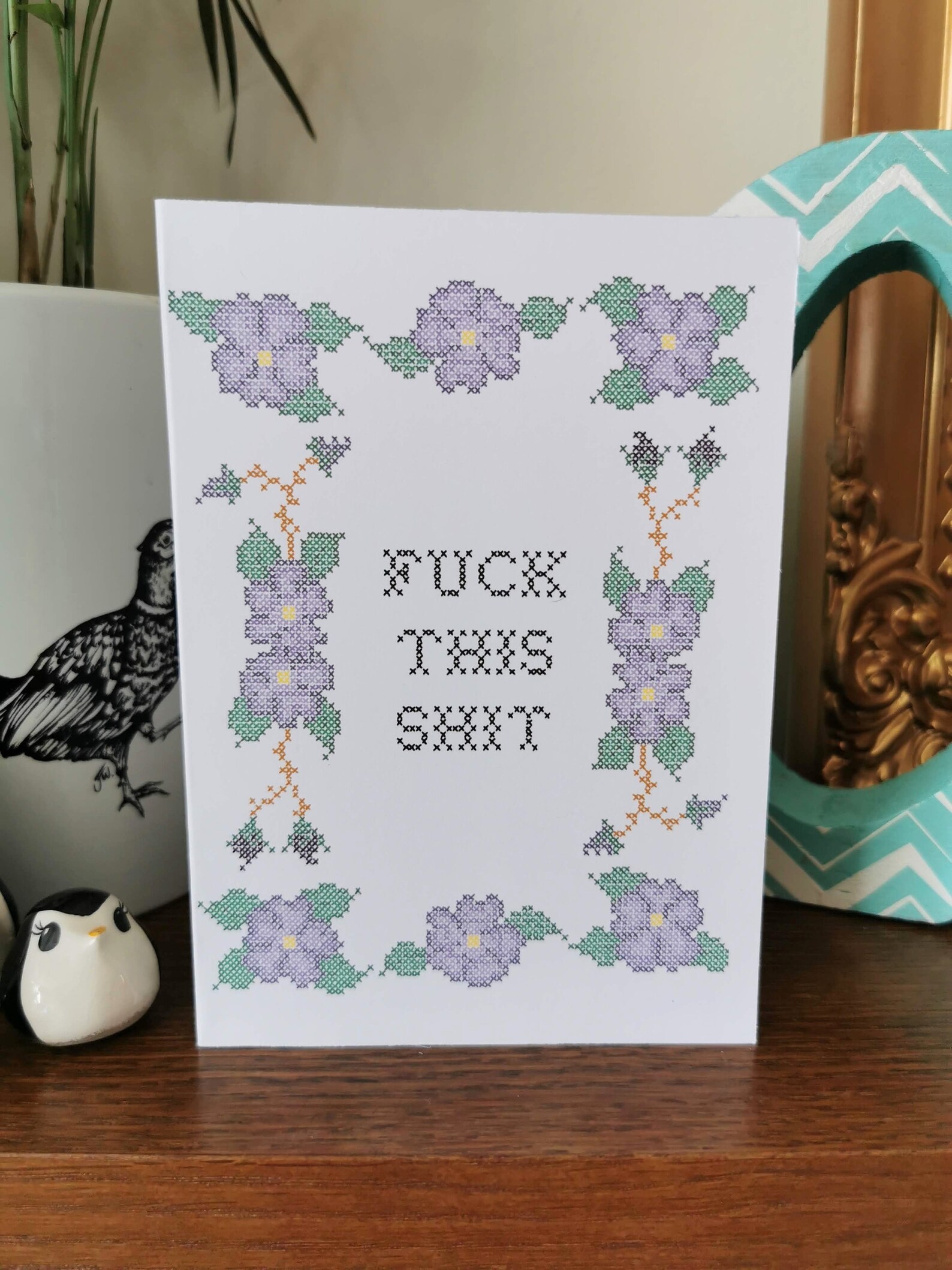 Swearing Cross Stitch Greetings Card Multipack Etsy