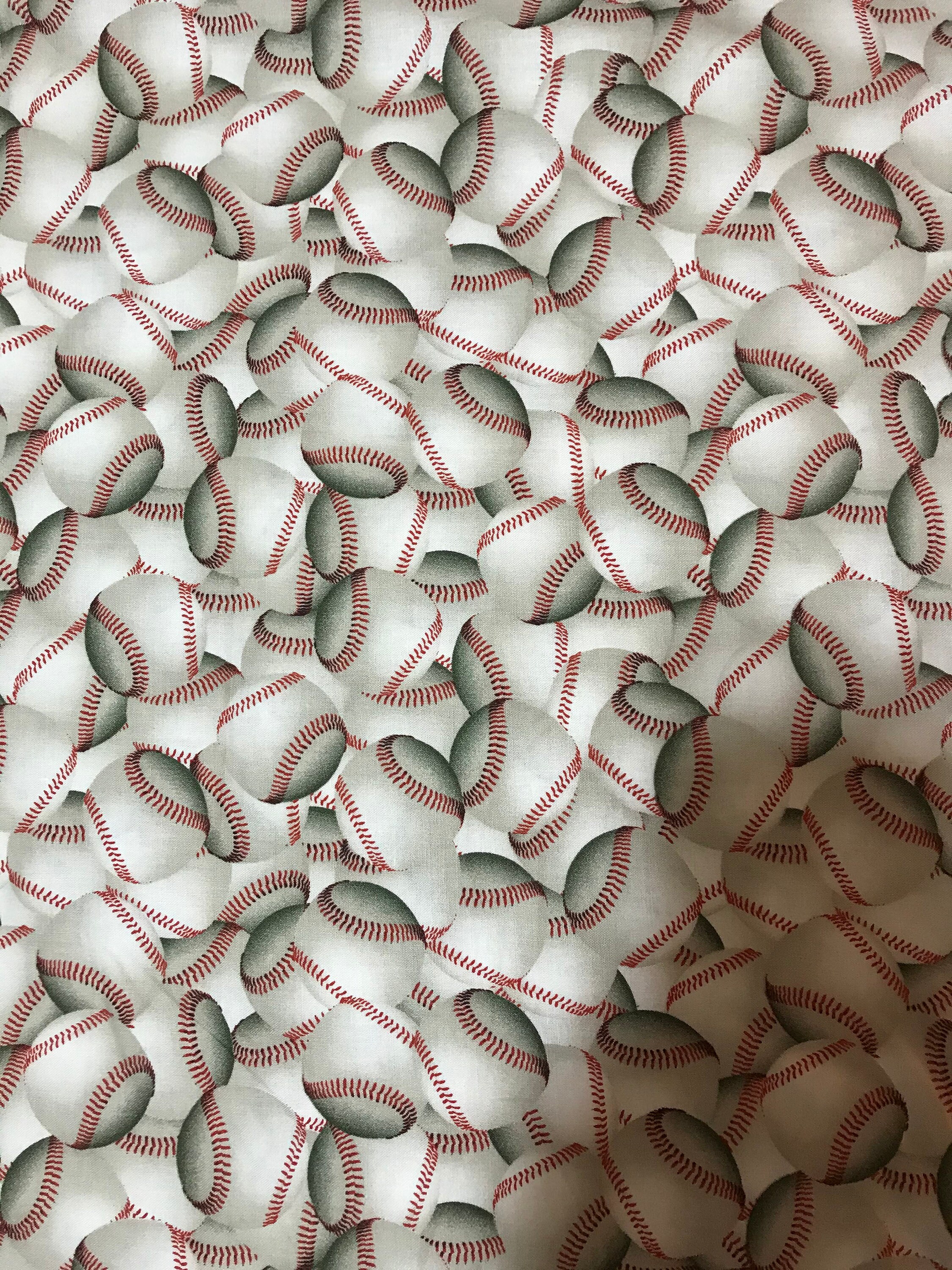 Baseball cotton fabric Baseballs Sports fabric Boys fabric Etsy