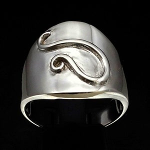 Sterling silver ring Leo Zodiac symbol Lion Horoscope astrology high polished 925 silver unisex ring