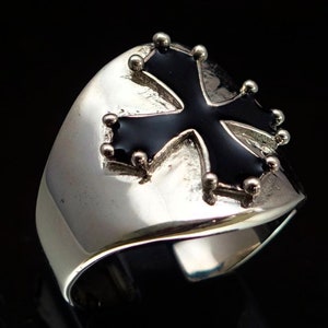 Sterling Silver Occitan Cross Ring Medieval France Heraldic - Etsy