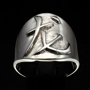 Sterling silver Zodiac ring Dragon Chinese letter symbol high polished 925 silver unisex ring