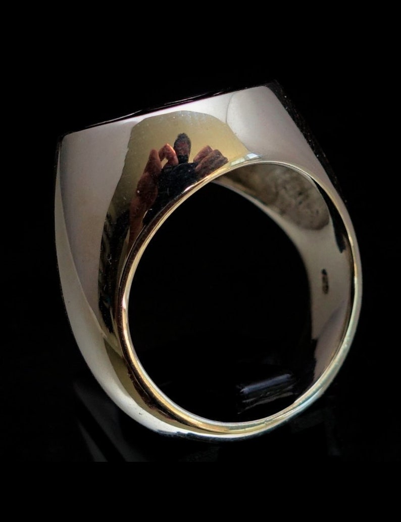 Sterling silver Bio Hazard symbol ring Toxic Waste Warning Etsy