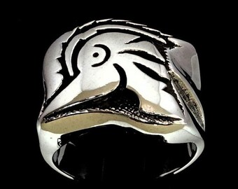 Sterling Silver Gladiator Helmet Ring: Antiqued Roman Centurion Design