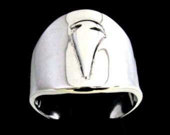 Sterling silver Daedric alphabet initial ring Zyr Elder Scrolls symbol high polished 925 silver