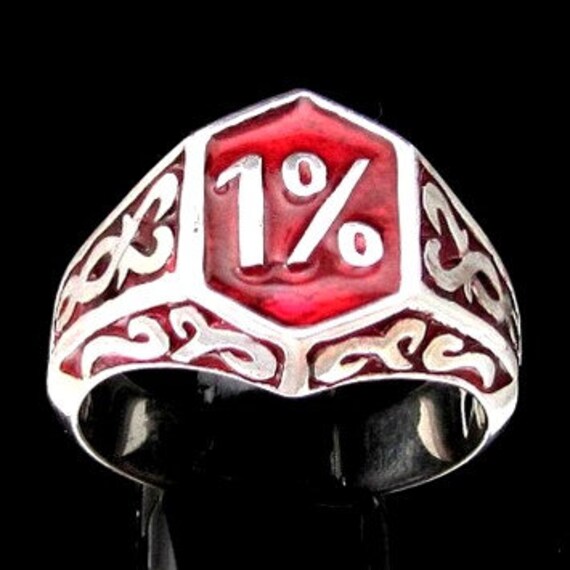 Maltese Cross With Black Enamel Biker Ring 13 G 925 Sterling -  Norway