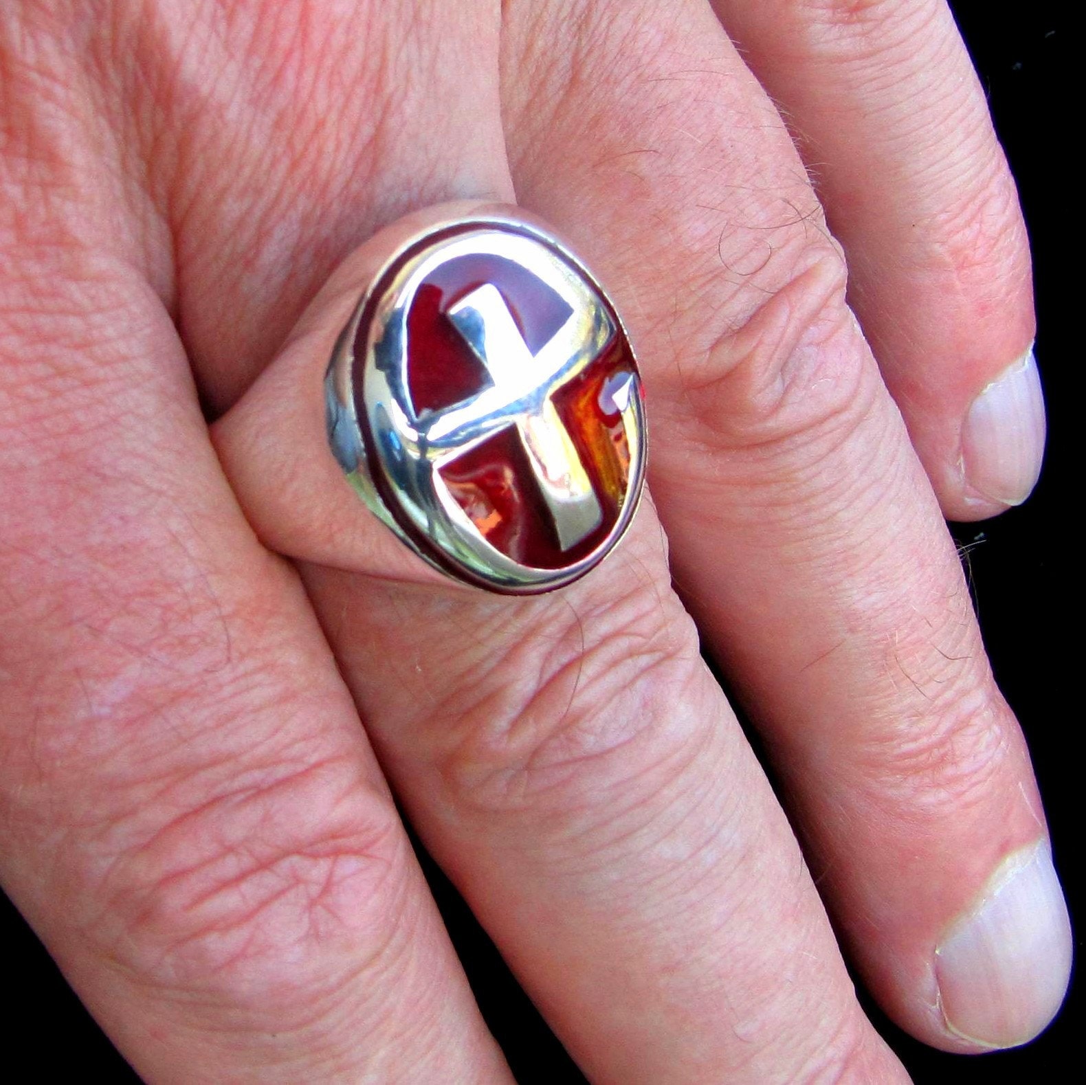 Sterling Silver Anglican Cross Ring Church of England