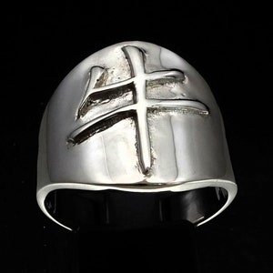 Sterling silver Zodiac ring Ox Chinese letter symbol high polished 925 silver unisex ring