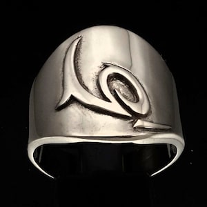 Sterling silver ring Capricorn Zodiac symbol Horoscope astrology high polished 925 silver unisex ring