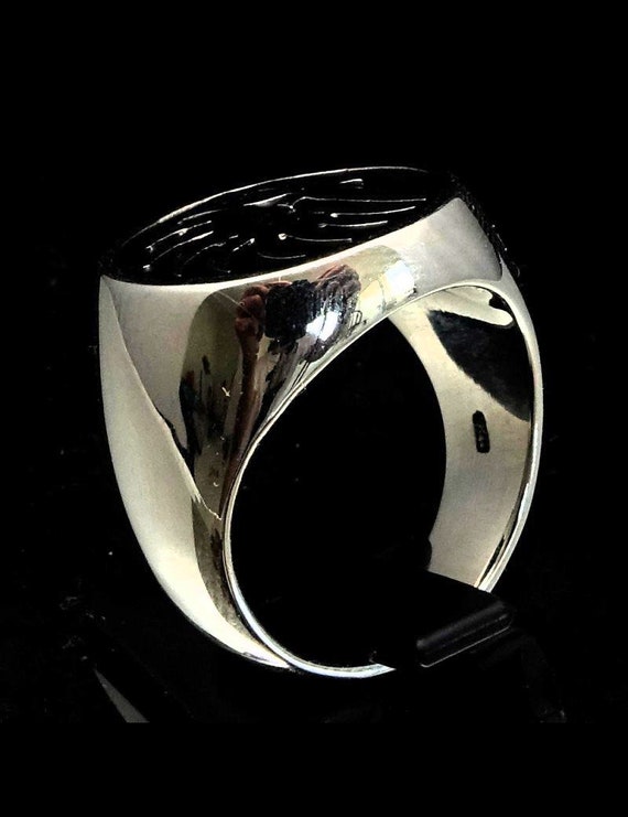 Sterling Silver Ring French Foreign Legion Insigne France Coat of 