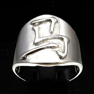 Sterling silver Zodiac ring Horse Chinese letter symbol high polished 925 silver unisex ring