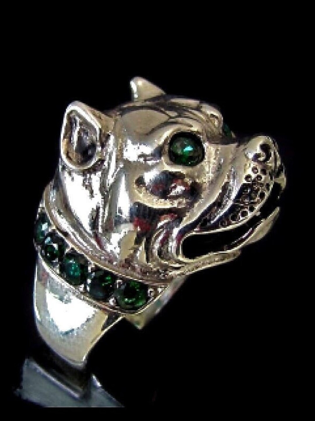 シルバー 犬の頭部リング PITBULL アメリカンピットブルテリア シルバー 犬の頭部リング PITBULL アメリカンピットブルテリア