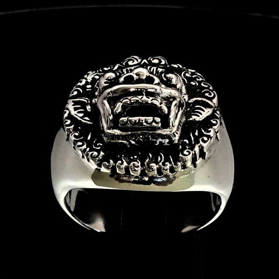 Sterling Silver Ring Barong Bali the King of Spirits Indonesia | Etsy